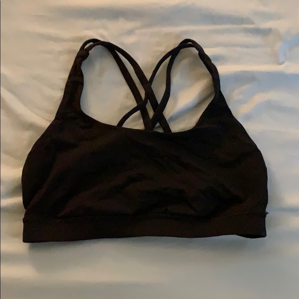 Lululemon black energy bra size 8